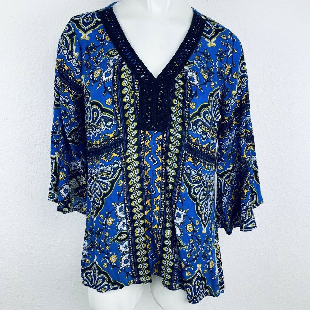New Directions Multicolor Women Blouse. Size Mediu